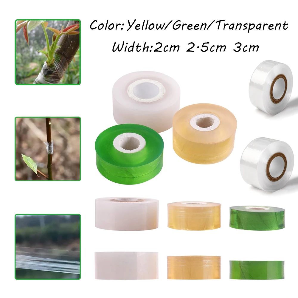 1 roll Professional Stretchable Self-Adhesive PE Grafting Tape 2/2.5/3 cm Wide Roll for Plants Tree Vine Tomato Garden Seedling