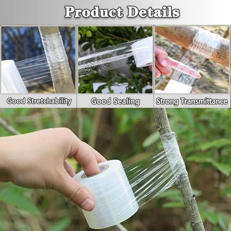 200M FE grafting tape Film Tree Plants Seedlings Grafting Supplies Self-adhesive Food Fresh Keeping Film Packaging wrapping film
