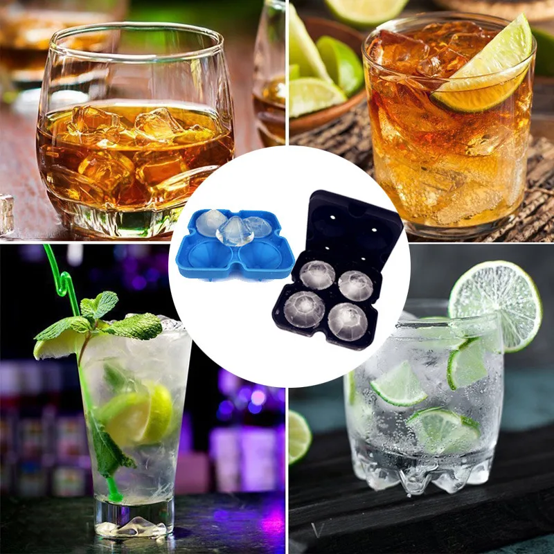 Silicone Mold Ice Cube Maker Chocolate Mould Tray Ice Cream DIY Tool 3D Form Whiskey Wine Cocktail Ice Cube Trays Molds