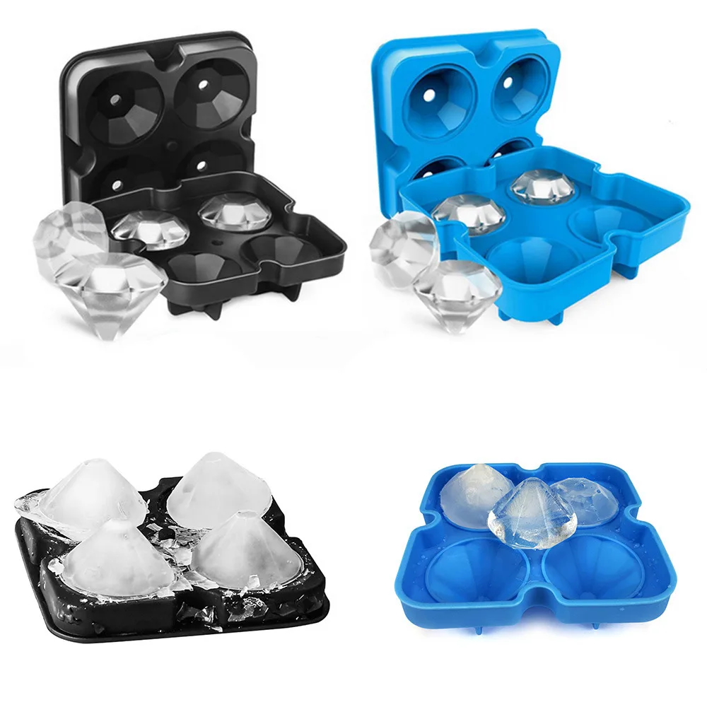 Silicone Mold Ice Cube Maker Chocolate Mould Tray Ice Cream DIY Tool 3D Form Whiskey Wine Cocktail Ice Cube Trays Molds