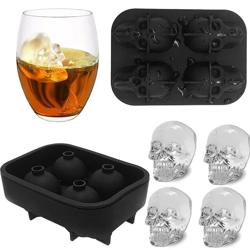 Silicone Mold Ice Cube Maker Chocolate Mould Tray Ice Cream DIY Tool 3D Form Whiskey Wine Cocktail Ice Cube Trays Molds