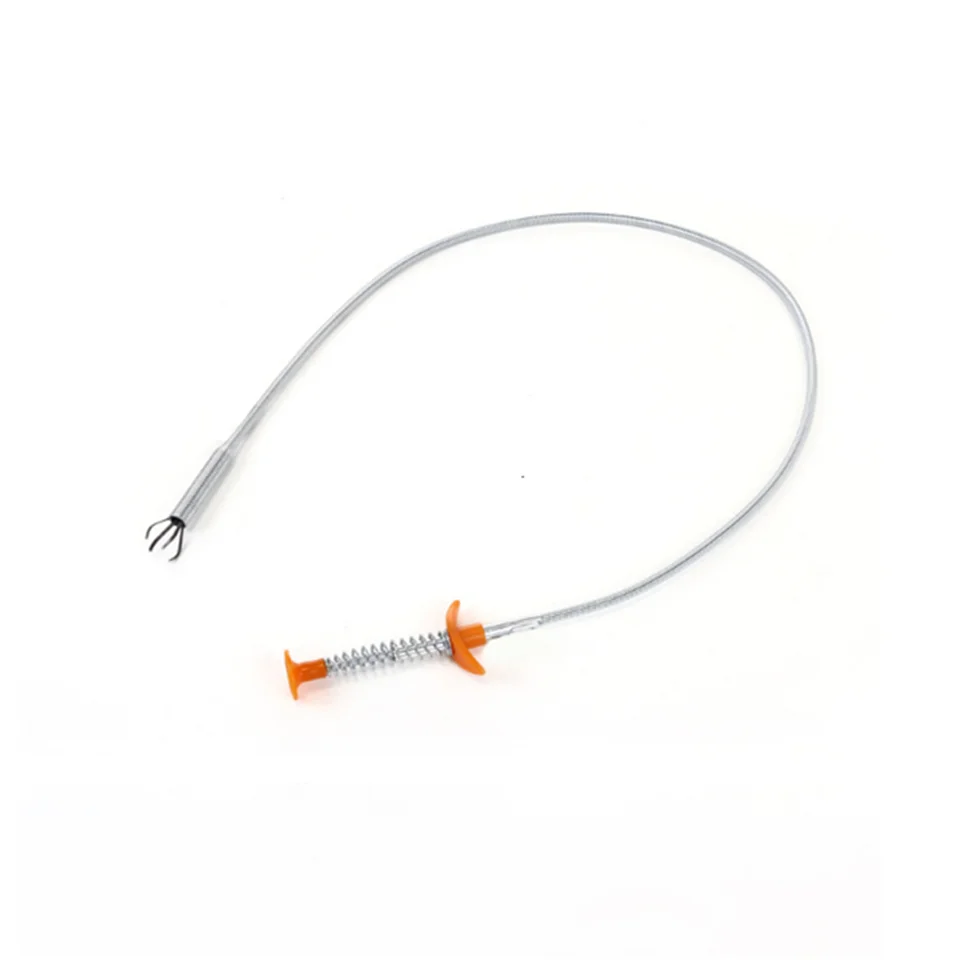 Flexible Sink Claw Pick Up Kitchen Cleaning Tools Pipeline Dredge Sink Hair Brush Cleaner Bend Sink Tool With Spring Grip