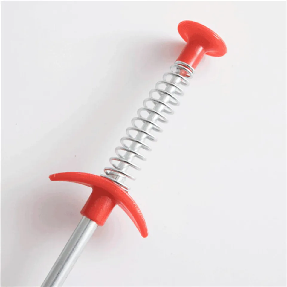 Flexible Sink Claw Pick Up Kitchen Cleaning Tools Pipeline Dredge Sink Hair Brush Cleaner Bend Sink Tool With Spring Grip