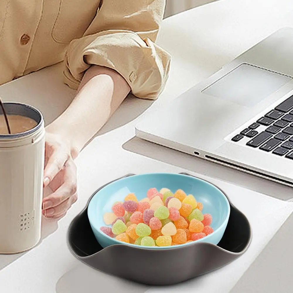 Snack Bowls Double Layer Serving Bowls Pistachios Bowl with Shell Storage Round Snacks Dish for Pistachios Cherries Popcorn