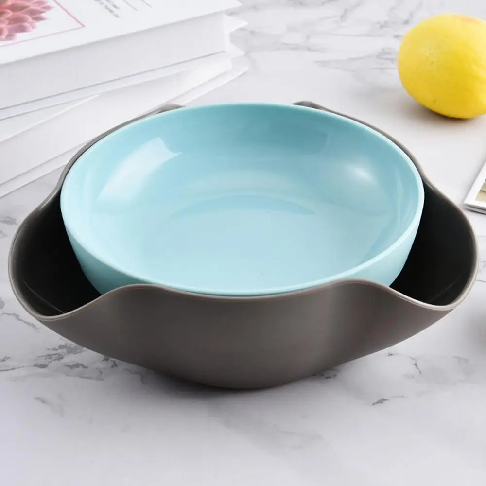 Snack Bowls Double Layer Serving Bowls Pistachios Bowl with Shell Storage Round Snacks Dish for Pistachios Cherries Popcorn