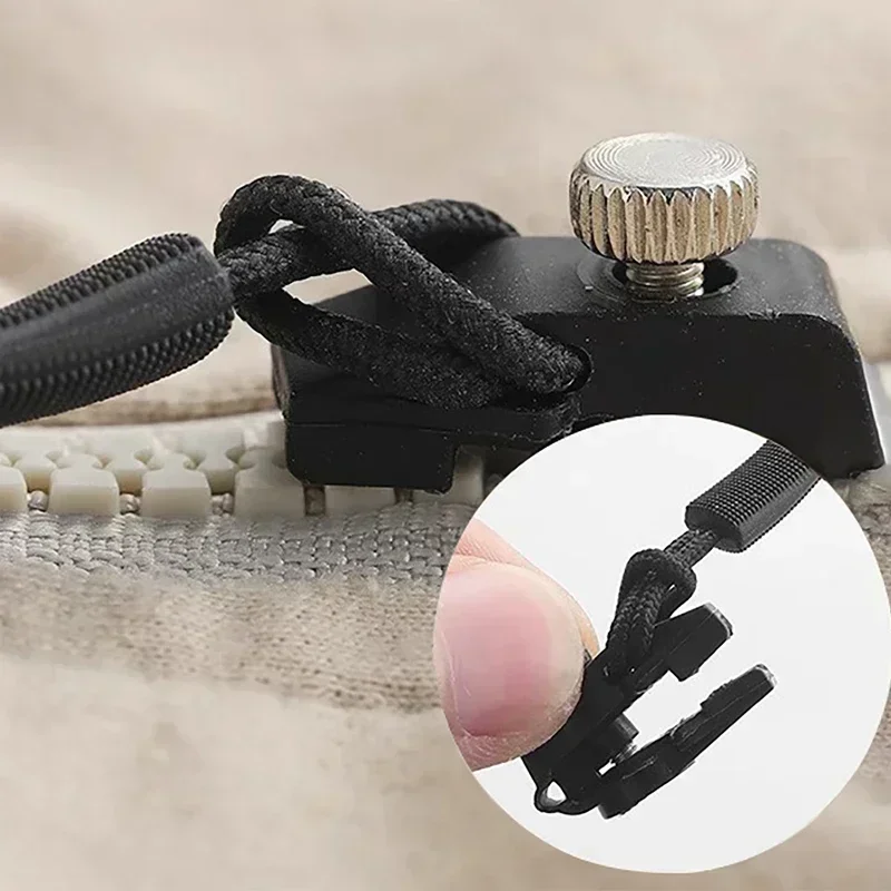 2-6pcs Zipper Repair Kit Universal Instant Zipper Repair Replacement Zippers Sliding Teeth Rescue Zippers Head 3 Different Sizes