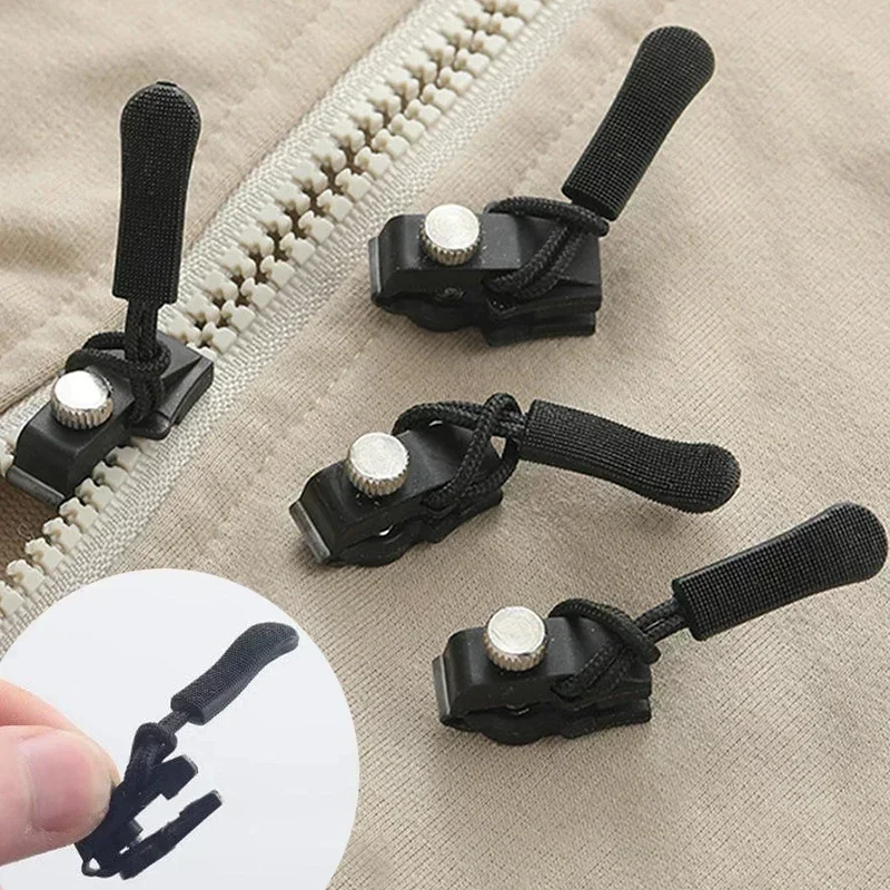 2-6pcs Zipper Repair Kit Universal Instant Zipper Repair Replacement Zippers Sliding Teeth Rescue Zippers Head 3 Different Sizes