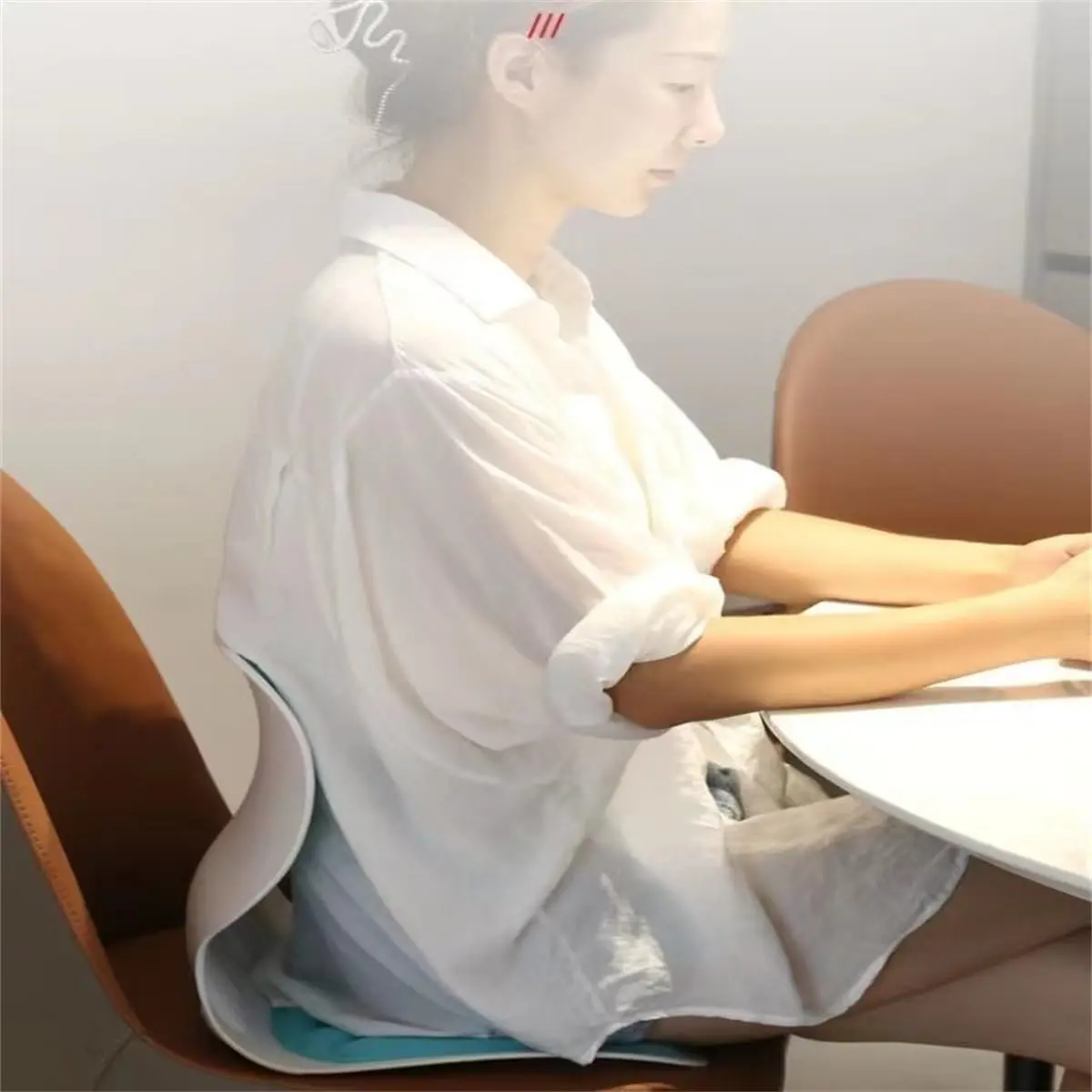 Lumbar Support Cushion with Back Integrated Sitting Posture Correction Back Support Cushion To Prevent Hunchback Cushion Chair