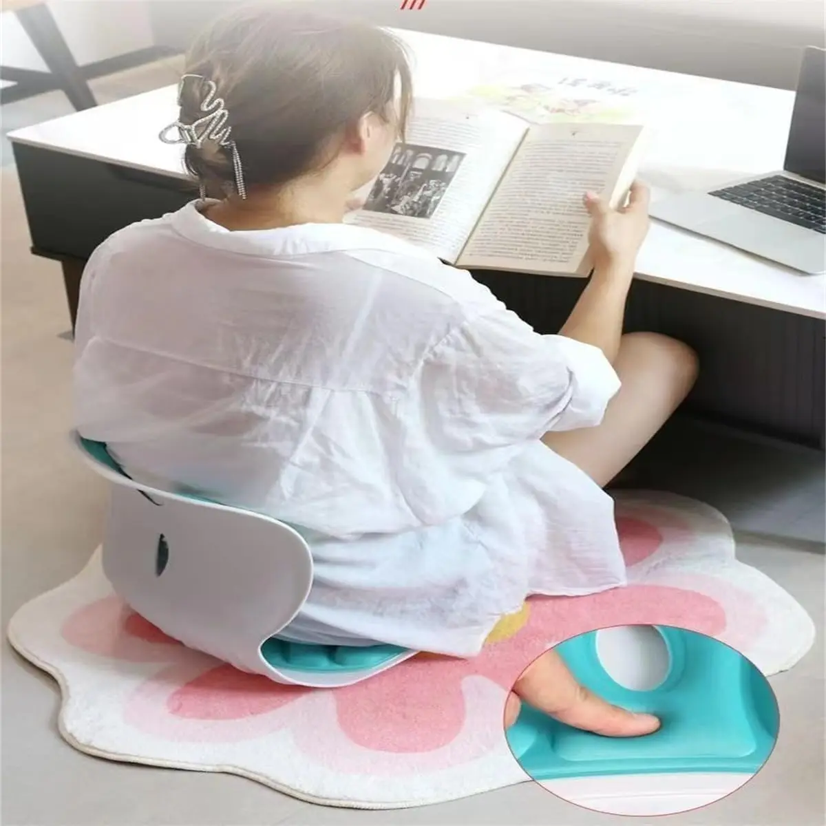 Lumbar Support Cushion with Back Integrated Sitting Posture Correction Back Support Cushion To Prevent Hunchback Cushion Chair