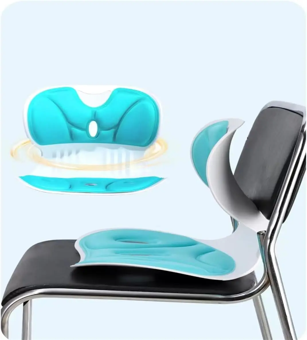 Lumbar Support Cushion with Back Integrated Sitting Posture Correction Back Support Cushion To Prevent Hunchback Cushion Chair